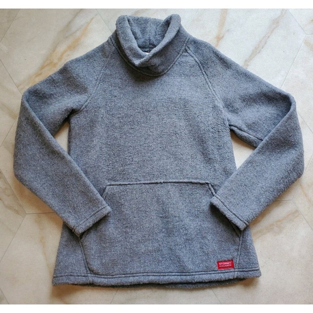 Stormy Kromer Women’s Mock Neck Pullover Wool Blend Sweater Medium USA Made